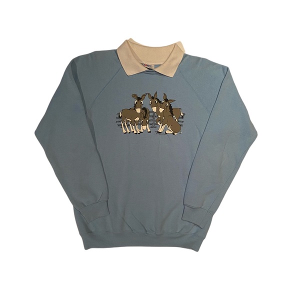 Vintage 80s Donkey Collared Sweatershirt